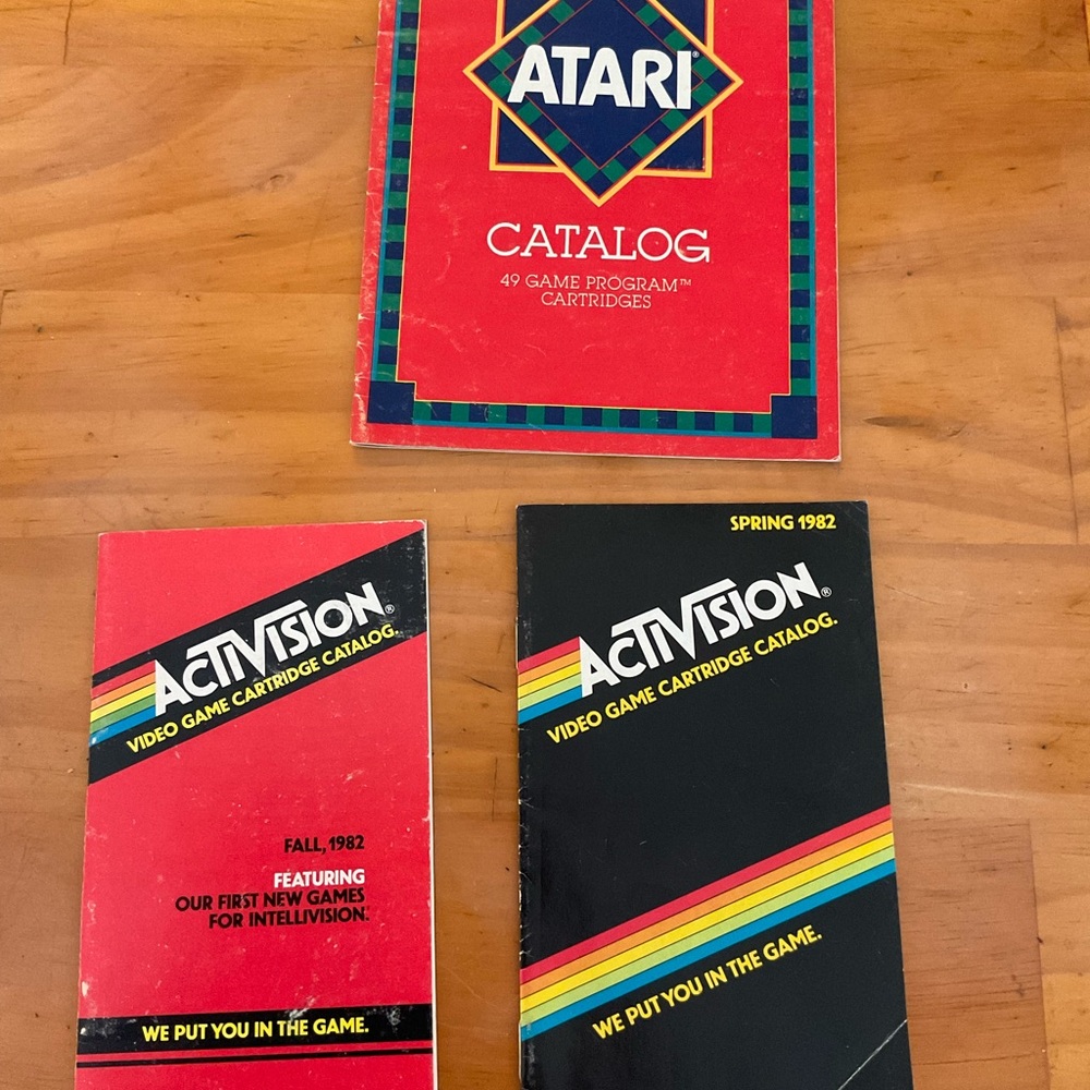 and Activision Video Game Catalog Set - Red and Black